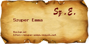 Szuper Emma névjegykártya